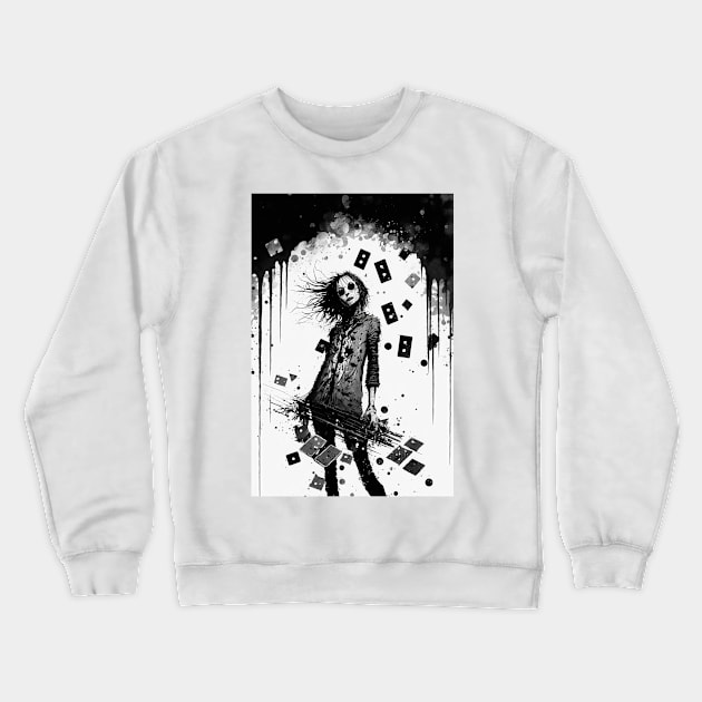 Haunting Card Dealer Crewneck Sweatshirt by TortillaChief